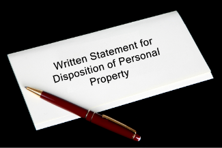 Written-Statement-for-Disposition-of-Personal-Property